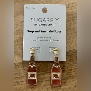 Sugarfix by Baublebar NWT Post Dangle Bottle Earrings Stop and Smell the Rose’